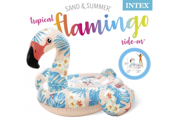 Плот надувной Tropical Flamingo Ride-On Intex 57559NP