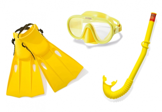 Маска, трубка и ласты плавательные Master Class Swim Set Intex 55655