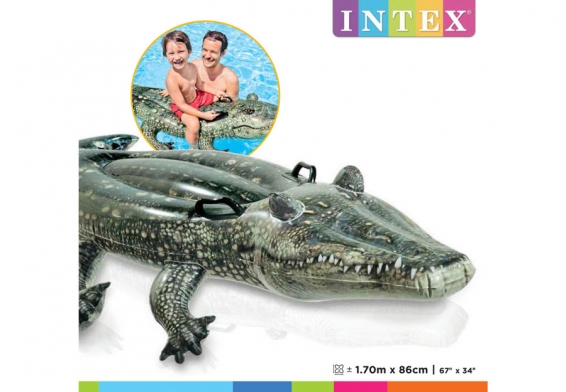 Надувная игрушка Крокодил Realistic Gator Ride-On Intex 57551NP