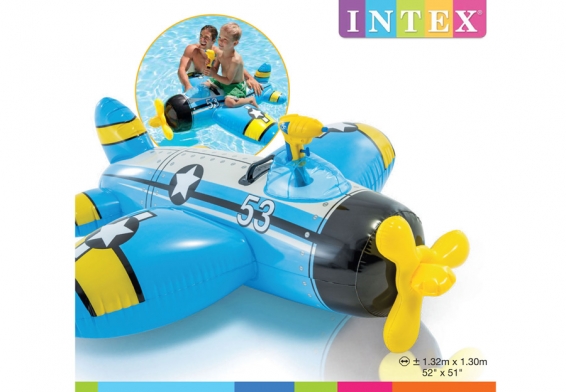 Надувная игрушка Самолёт Water Gun Plane Ride-On Intex 57537NP