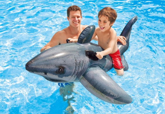 Надувная игрушка Белая Акула Great White Shark Ride-On Intex 57525NP