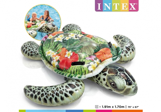 Надувная игрушка Черепаха Realistic Sea Turtle Ride-On Intex 57555NP