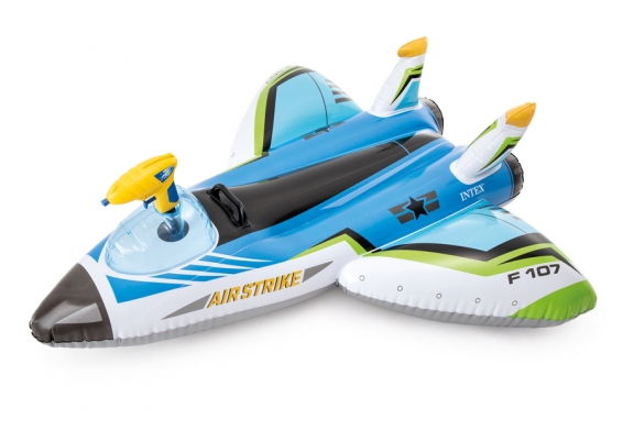 Надувная игрушка Самолёт Water Gun Plane Ride-On Intex 57536NP