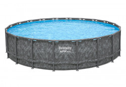 Каркасный бассейн 610 х 132 см APX 365 Frame Pool Bestway 561KE, песочный фильтрующий насос, лестница, тент